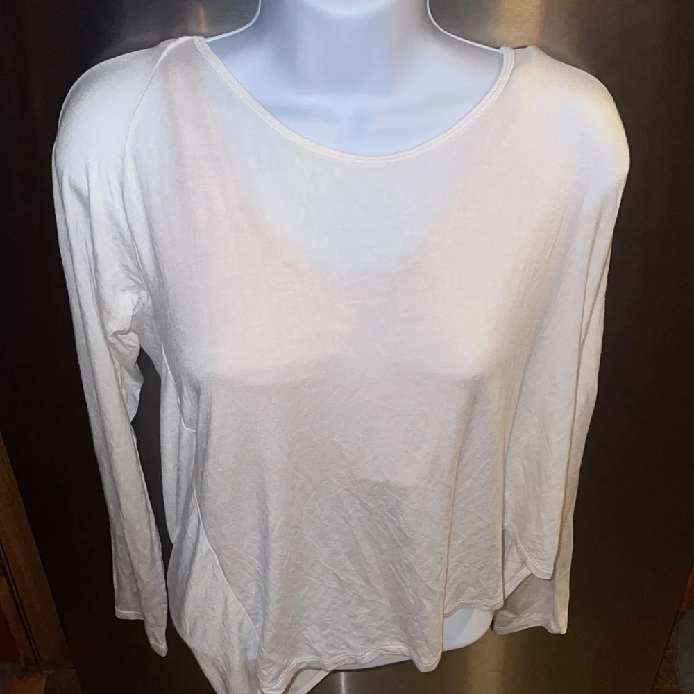 ✨ ZYIA 🌙✨White Namaste Long Sleeve T - Picture 7 of 9